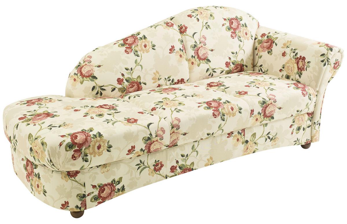Recamiere Corona Gelb/Rot/Beige, Blumen Design - Gelb/Beige, Design, Textil (191/83/81cm) - Max Winzer