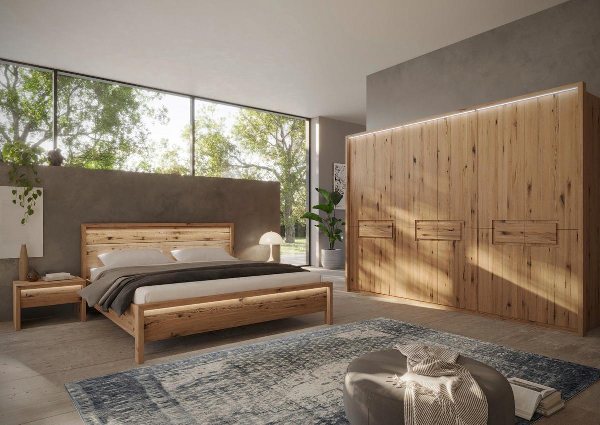 Bett Emilia Naturfarben /wildeiche 160x200cm - Wildeiche/Naturfarben, MODERN, Holz (160/200cm) - MID.YOU