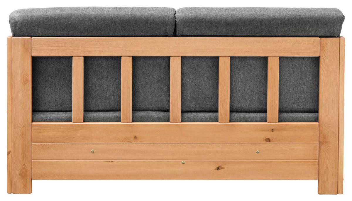 2-Sitzer-Sofa mit Schlaffunkt. Camino Holzkorpus Anthrazit - Anthrazit/Kieferfarben, KONVENTIONELL, Holz/Textil (154/88/90cm) - Livetastic