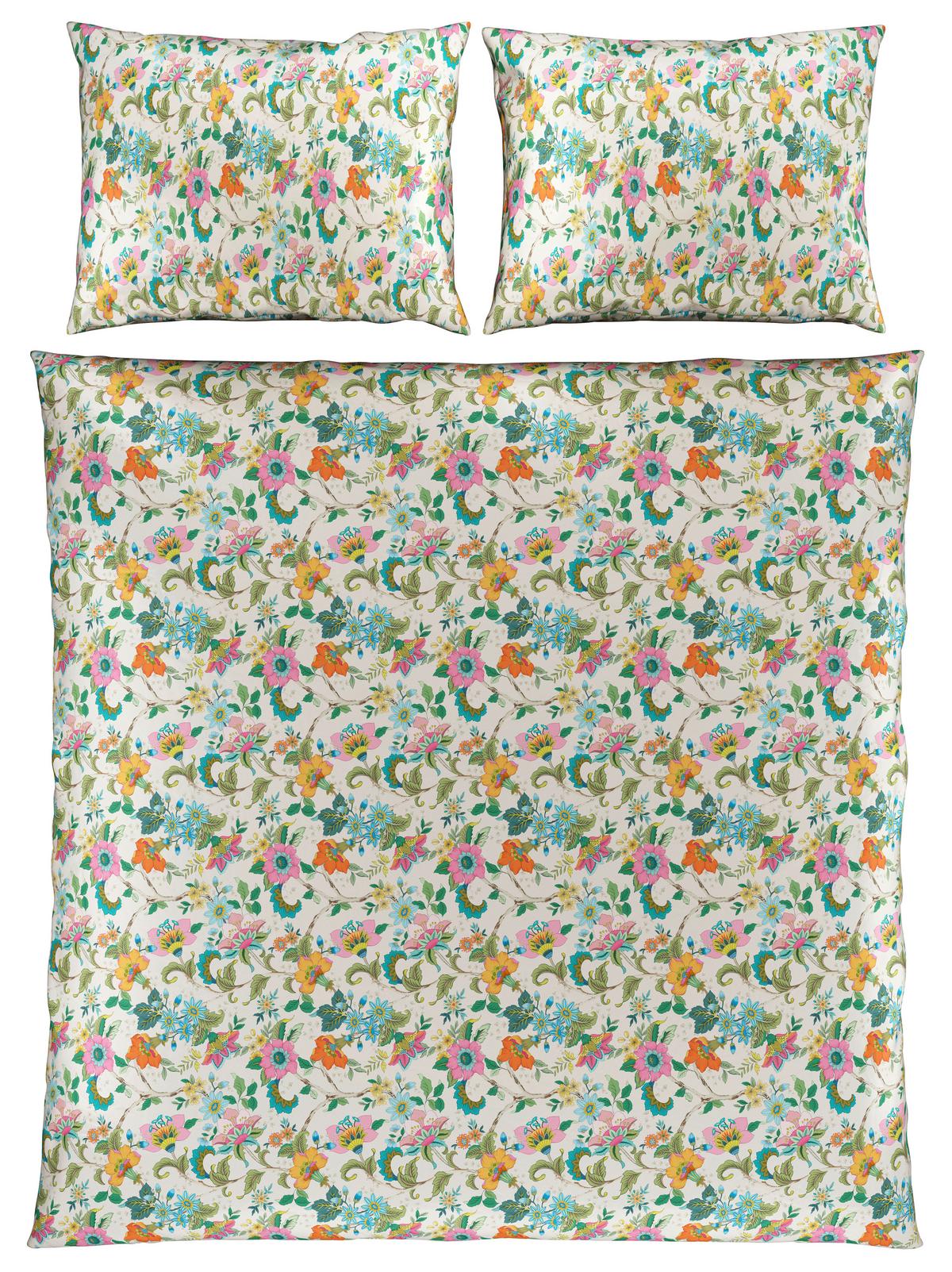 Povlečení Kamia XXL, 2x70/90 200/220cm - růžová/tyrkysová, Romantický / Rustikální, textil (200/220cm) - Mömax