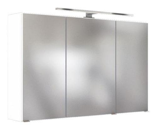 Spiegelschrank Pienza mit Led 3-Türig, Weiß - Weiß, Basics, Glas/Holzwerkstoff (100/64/20cm) - Held