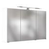 Spiegelschrank Pienza mit Led 3-Türig, Weiß - Weiß, Basics, Glas/Holzwerkstoff (100/64/20cm) - Held
