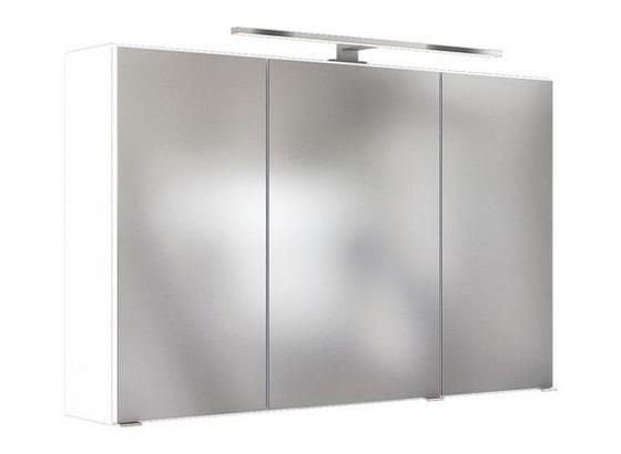 Spiegelschrank Pienza B: 100 cm Weiß - Weiß, Basics, Glas/Holzwerkstoff (100/200/48cm) - Livetastic Spiegelschrank Pienza B: 100 cm Weiß - Weiß, Basics, Glas/Holzwerkstoff (100/200/48cm) - Livetastic