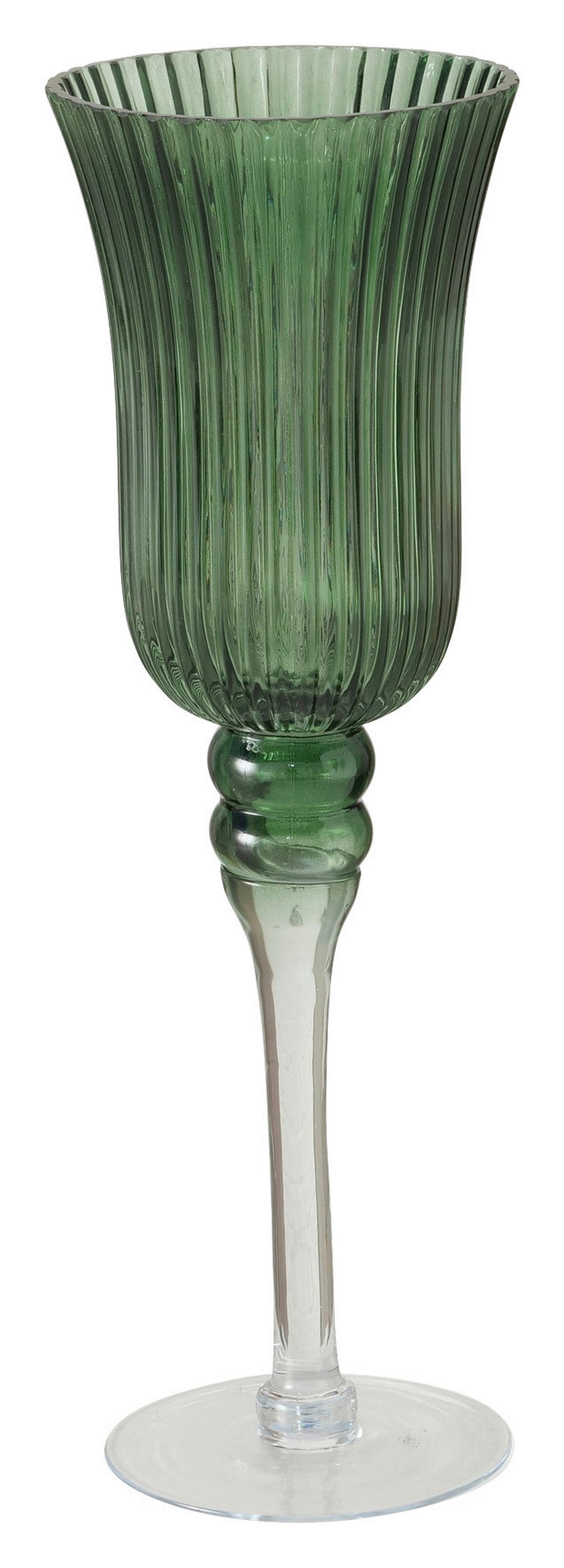 Windlicht Manou - Grün, Basics, Glas (11/35cm)