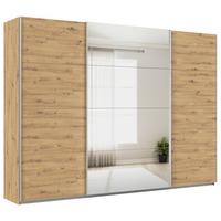 Schwebetürenschrank + Spiegel B: 315cm Feldkirch Eiche Dekor - Silberfarben/Eiche Artisan, MODERN, Holzwerkstoff (315/229/62cm)