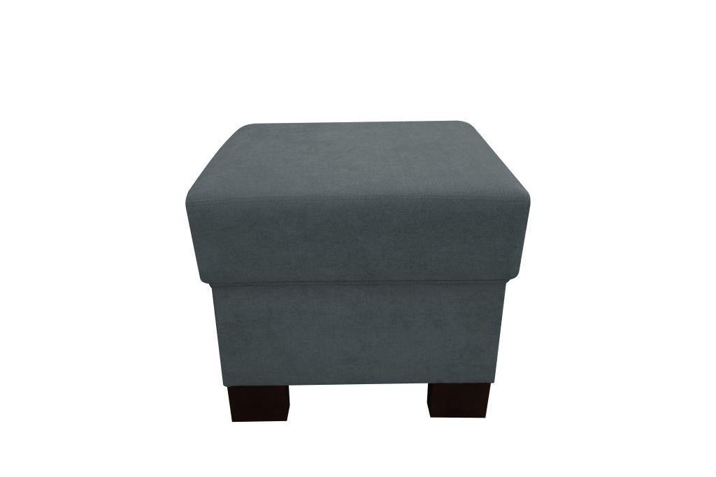 Taburetka CHANDLER, modrosivá, max. do 150 kg - hnedá/modrosivá, Design, drevo/textil (51/43/51cm) - Ondega