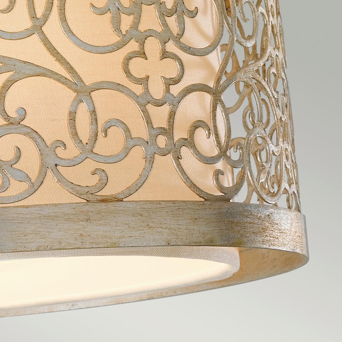 Deckenleuchte Fe-Arabesque-F - Champagner/Silberfarben, LIFESTYLE, Glas/Metall (37.5/17.1cm) - Elstead Lighting