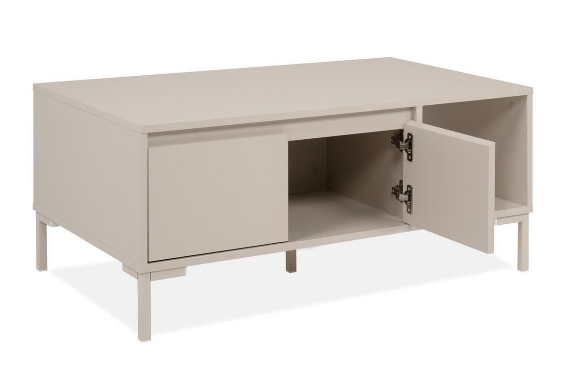 Couchtisch Korsika Kaschmir L: 100cm - Kaschmir, Design, Holzwerkstoff/Metall (100/60/43cm) - MID.YOU