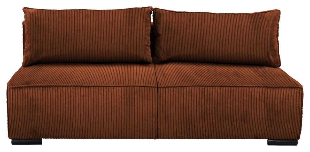 Schlafsofa Flow Rostfarben B: 202 Cm - Rostfarben/Schwarz, Design, Textil (202/90/99cm) - MID.YOU