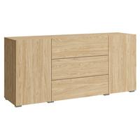 Sideboard 150cm Berlin 150 Eichefarben - Eichefarben/Grau, Design, Holzwerkstoff (150/68/38,5cm) - P & B