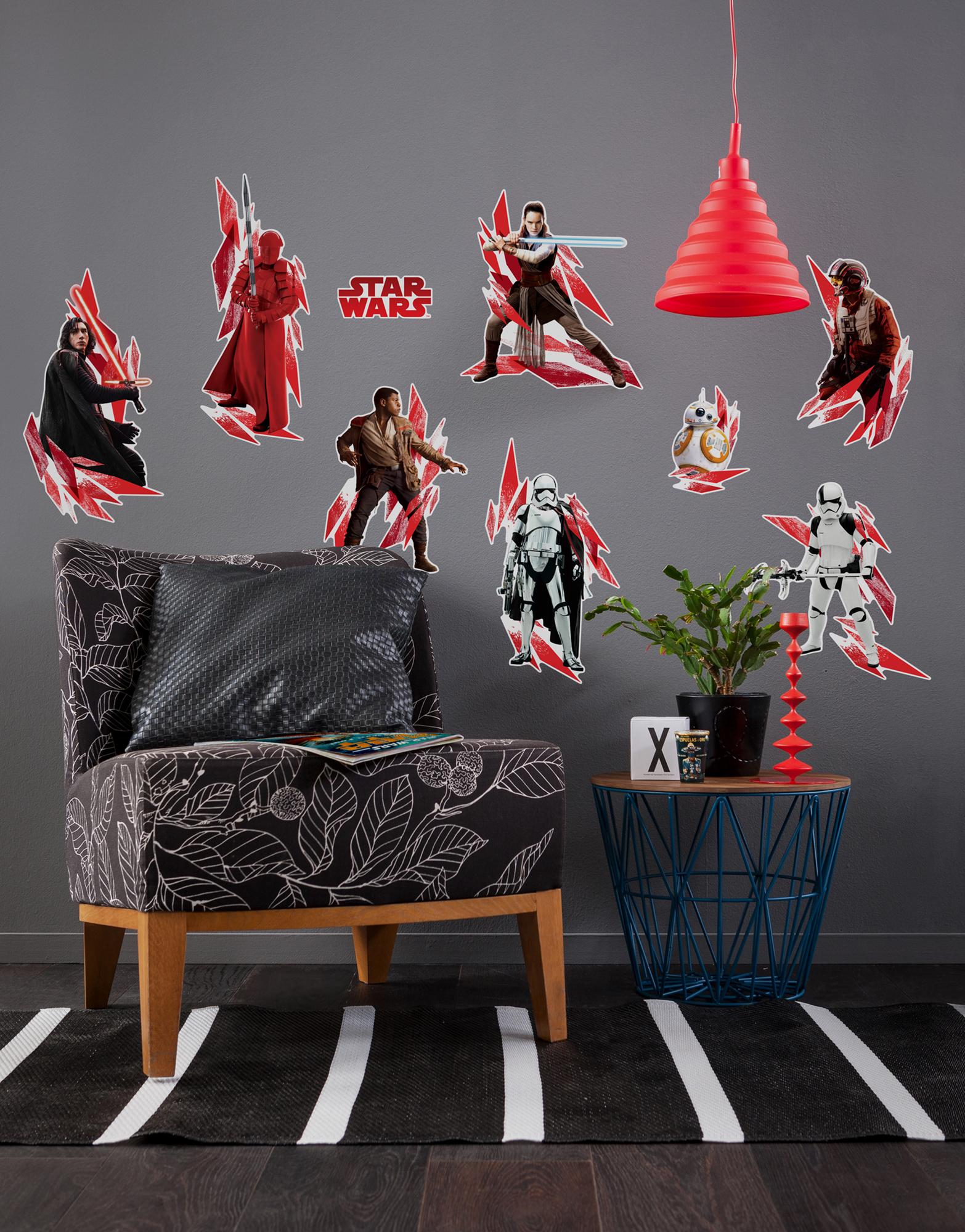 Dekosticker The Last Jedi - Rot/Schwarz, LIFESTYLE, Kunststoff (100/70cm)