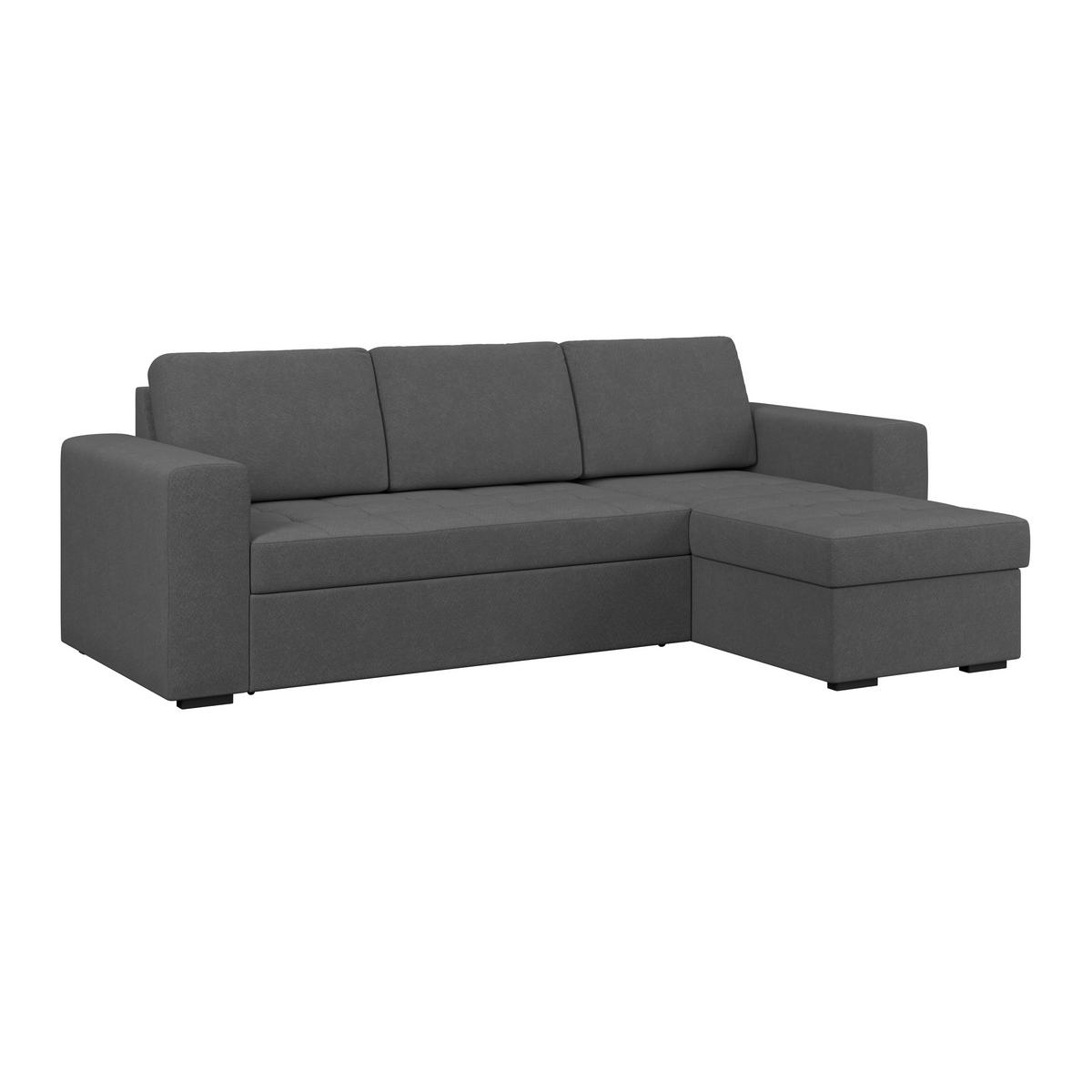 Ecksofa Jan Anthrazit S: 247x155 Cm - Anthrazit, Trend, Textil (247/155cm)