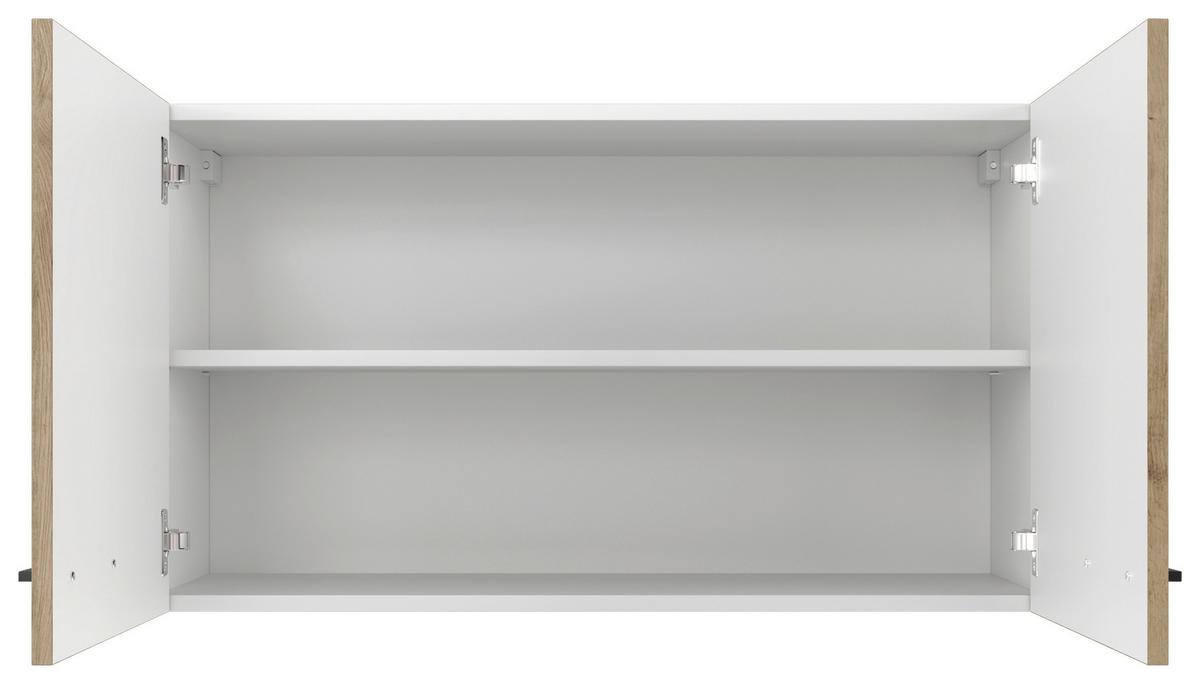 Küchenoberschrank Cara 100 cm Eiche Artisan - Eiche Artisan, KONVENTIONELL, Holzwerkstoff (100/54,8/32cm) - FlexWell