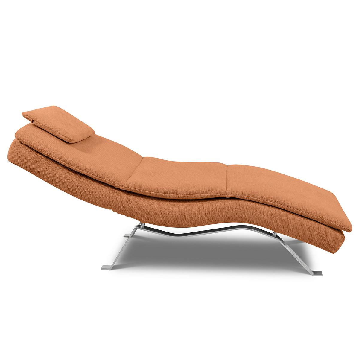 RELAXLIEGE Rostfarben B: 65 cm - Rostfarben/Silberfarben, Design, Textil (65/95/171cm) - Celina Home