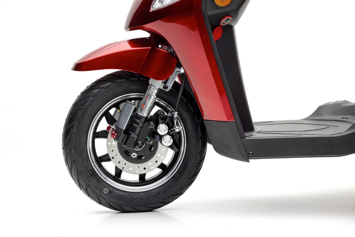 E-Seniorenmobil YOGI-IQ Blei-Akku, 3-Rad, 1000W - Rot, Basics, Kunststoff/Metall (152/67/102cm)