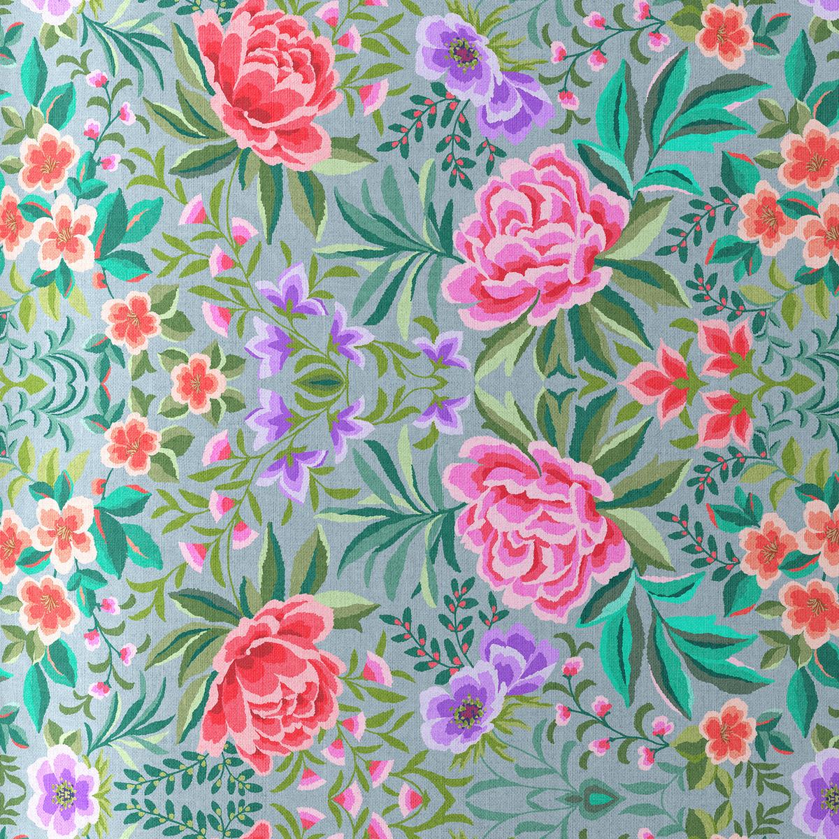 Povlečení Vivien, 70/90 140/200cm - vícebarevná, Romantický / Rustikální, textil (140/200cm) - Mömax