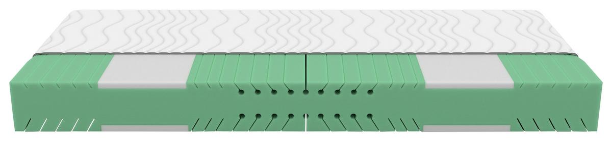 Komfortschaummatratze Nizza 120x200 cm H3 H: 21 cm - Weiß, Textil (120/200cm) - Primatex Deluxe