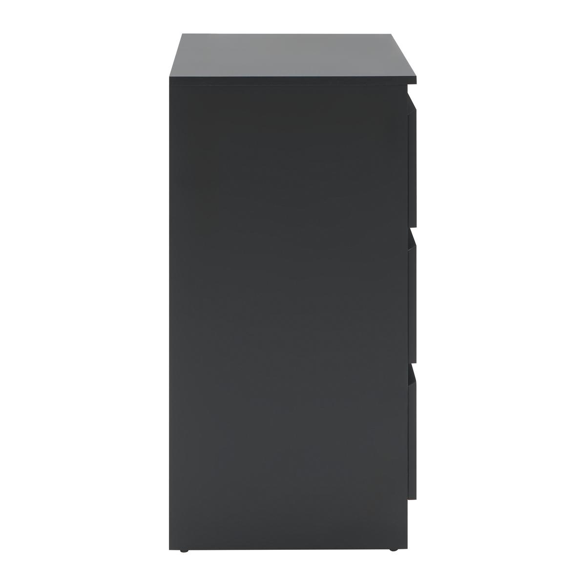 Kommode Mara Anthrazit B: 77 cm - Anthrazit/Schwarz, KONVENTIONELL, Holzwerkstoff (77/80/42cm) - Mömax