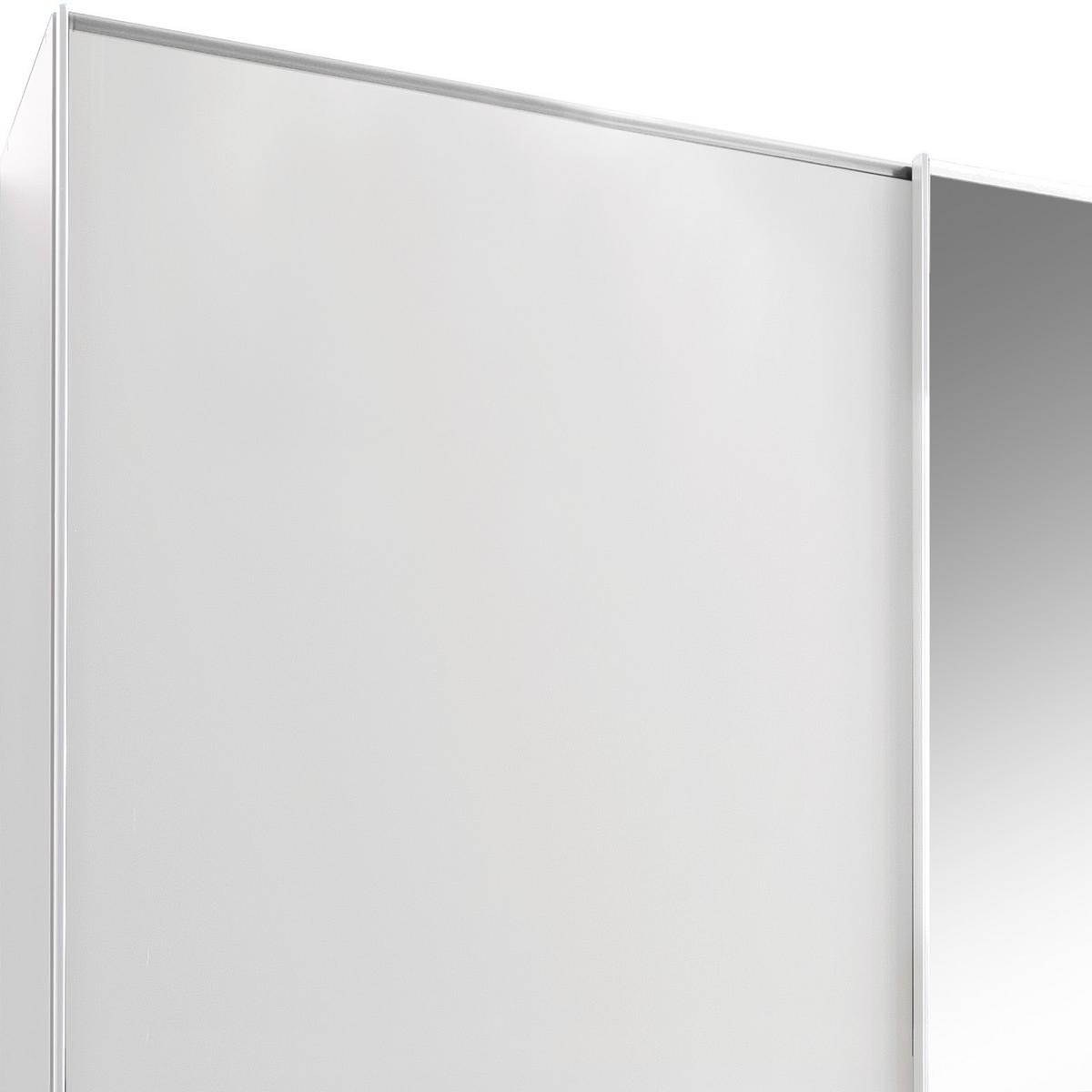 Schwebetürenschrank mit Spiegel 180cm Baden, Weiß Dekor - Weiß, Design, Glas/Holzwerkstoff (180/198/64cm) - MID.YOU