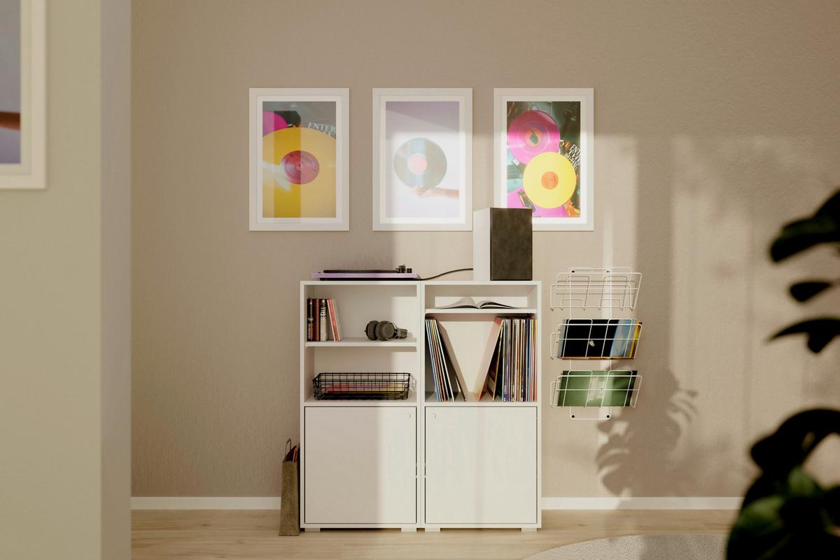 Regal Erweiterbar Fyn 20d 46 Cm Eiche Artisan Dekor - Alufarben/Eiche Artisan, Design, Holzwerkstoff (46/96,5/33,5cm) - MID.YOU