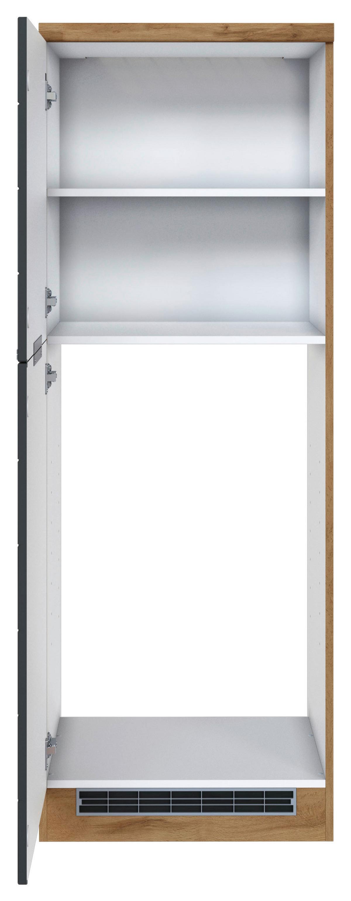 Backofen-/Kühlschrank- Umbauschrank Florenz B: 60 cm - Eiche Wotan/Grau, Design, Holzwerkstoff (60/166/60cm) - Held