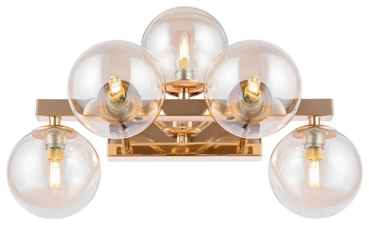 Wandleuchte Dallas - Goldfarben, Trend, Glas/Metall (23/24/38cm) - MAYTONI