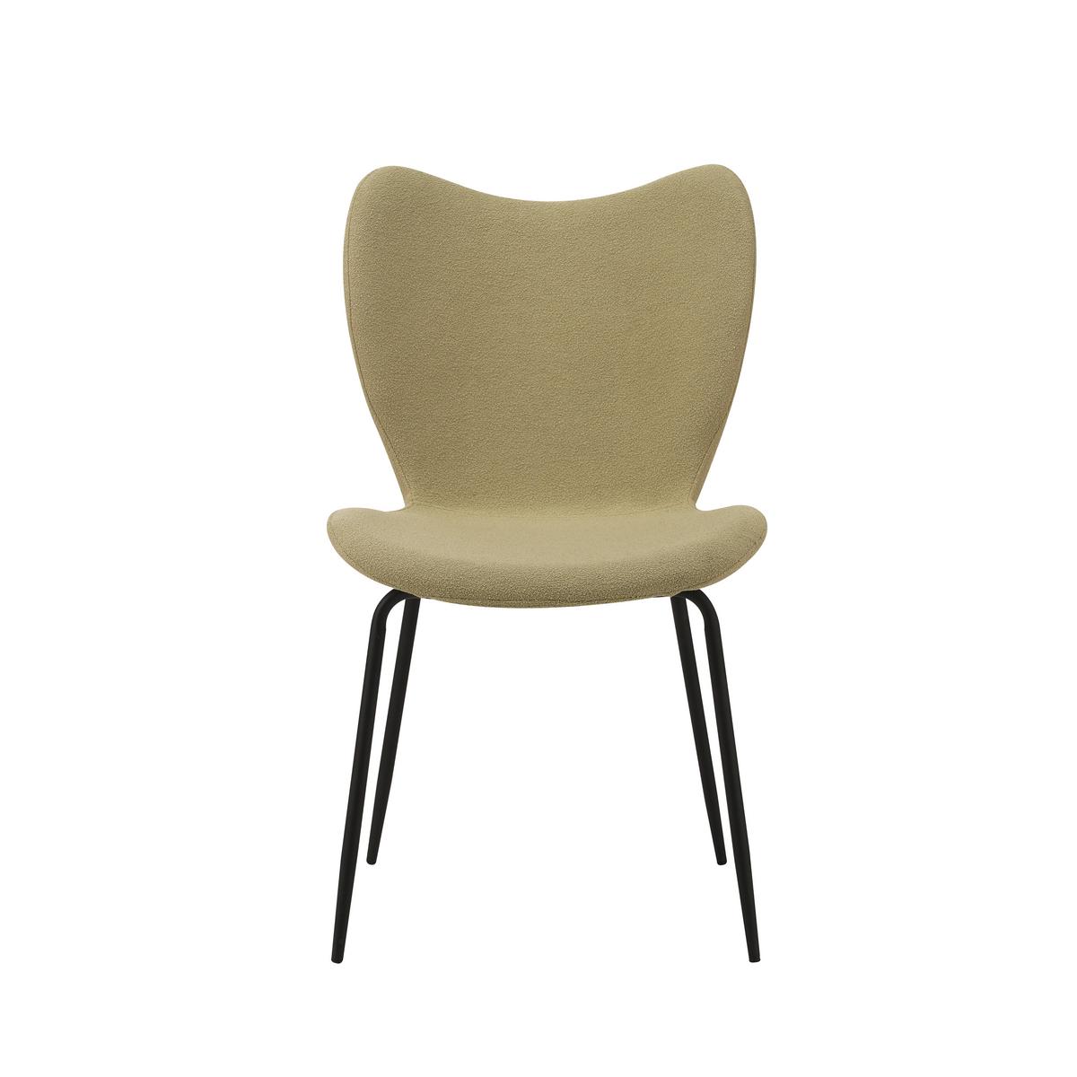 Stuhl-Set Caen Grün B: 50 cm - Schwarz/Grün, MODERN, Textil/Metall (50/88,5/42cm) - MID.YOU