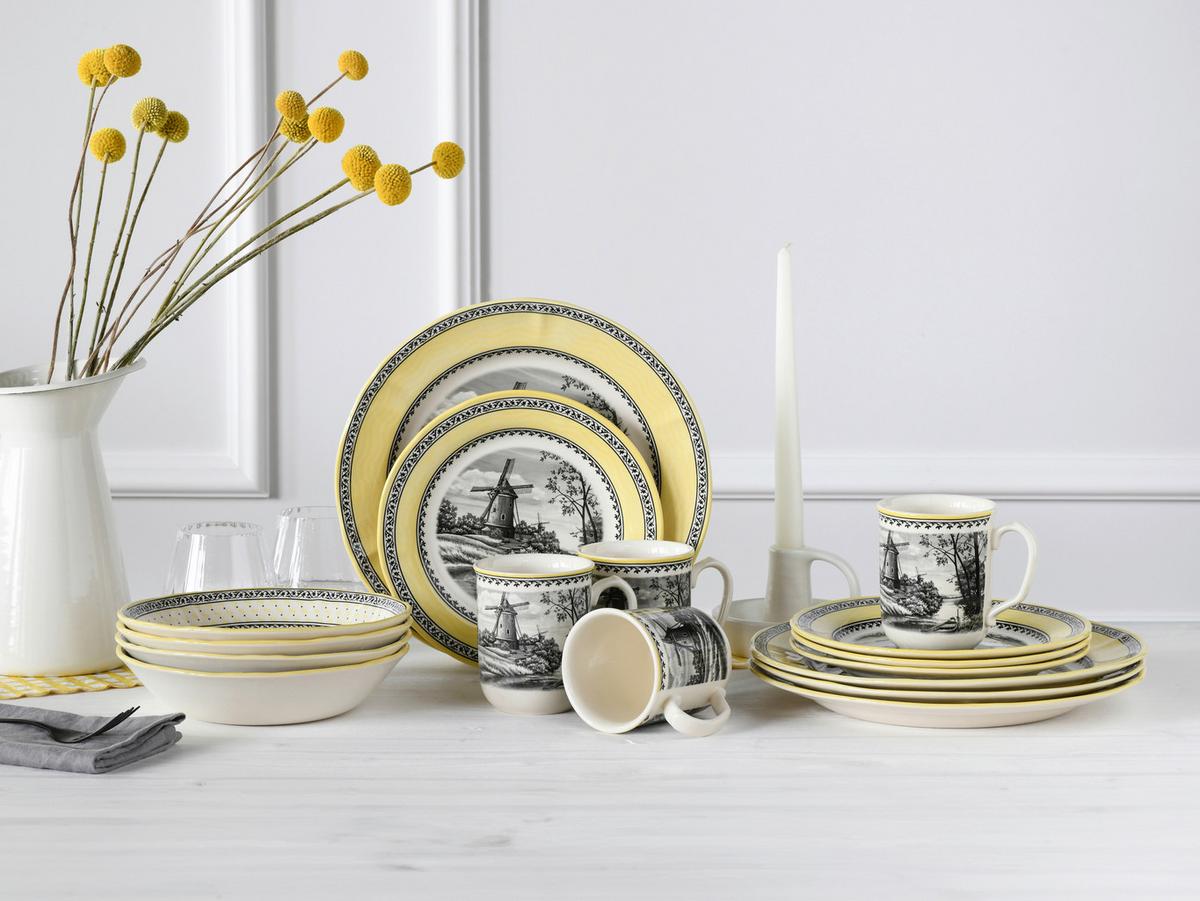 Kombiservice Windmühle Multicolor 16-teilig - Multicolor, Basics, Keramik - Creatable