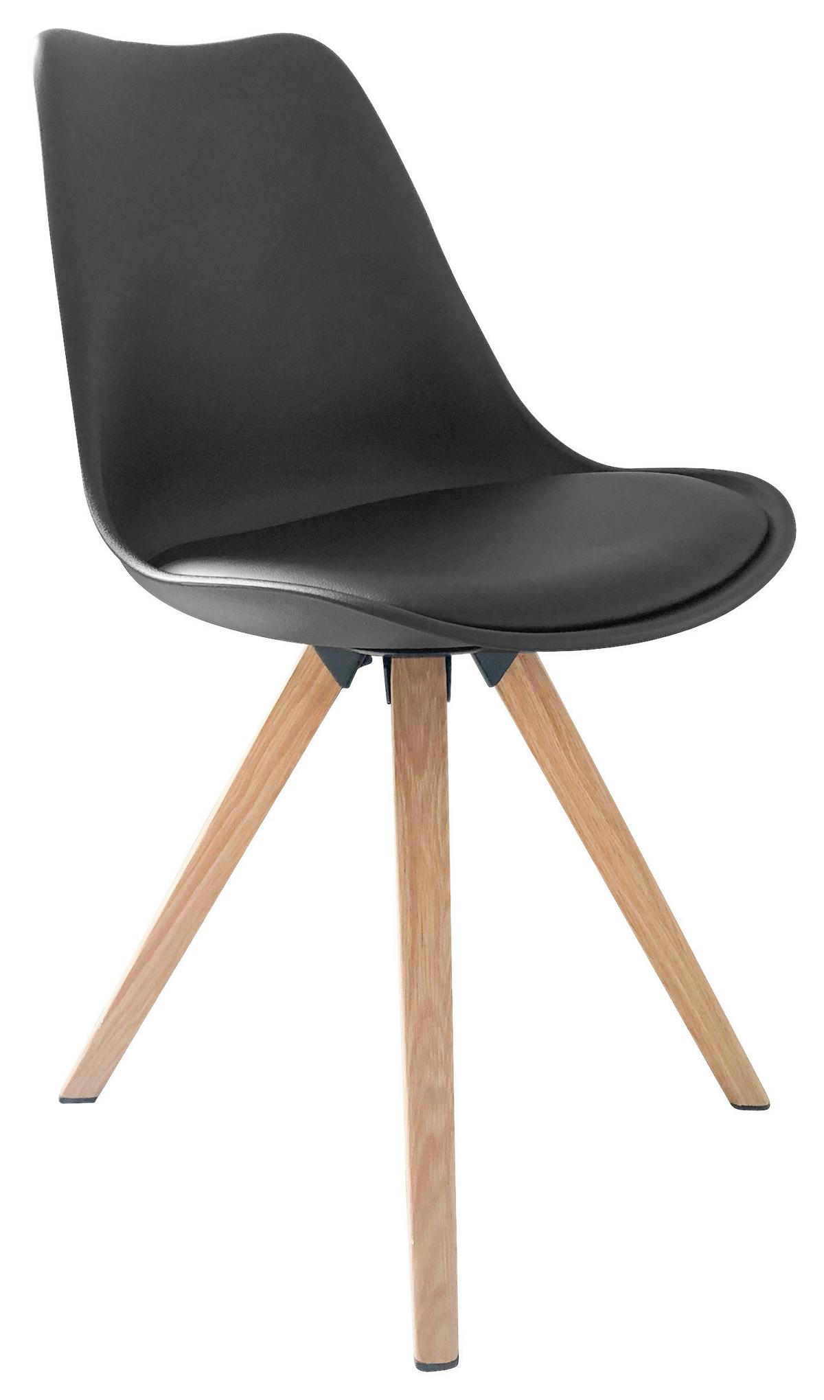 Tischgruppe Kira - Eichefarben/Schwarz, MODERN, Holzwerkstoff/Kunststoff - MID.YOU