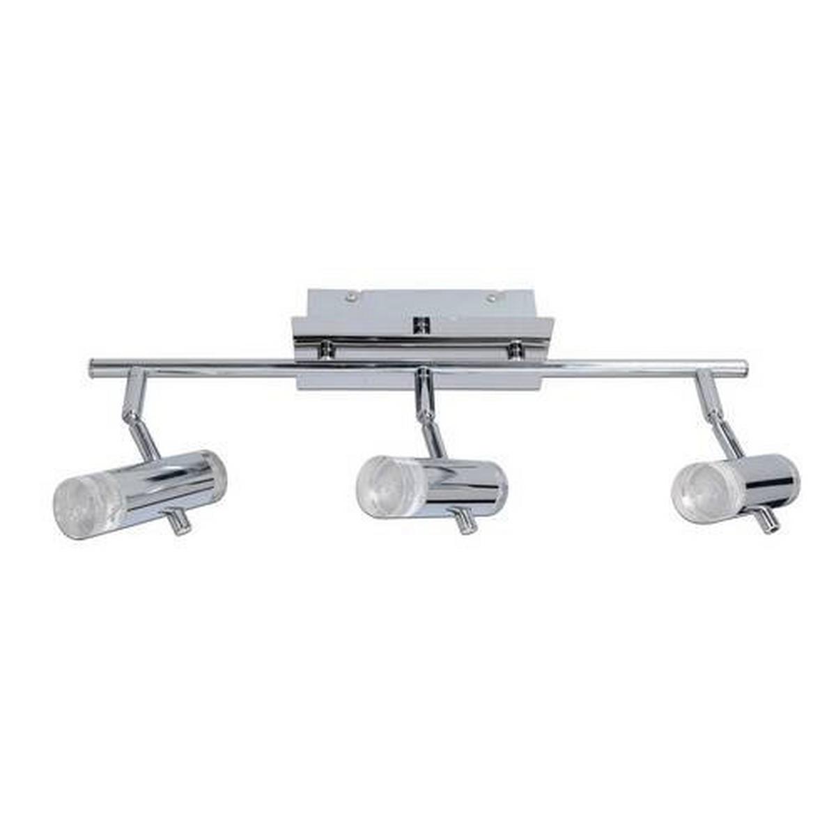Strahler Garda 3-Flammig L: 46 cm - Chromfarben/Klar, Basics, Kunststoff/Metall (8,5/17cm) - Näve