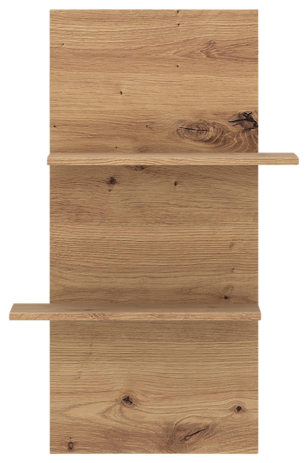Wandregal Viona Eichefarben B: 60,6cm - Eiche Artisan, Basics, Holzwerkstoff (60,6/95,6/25,1cm)