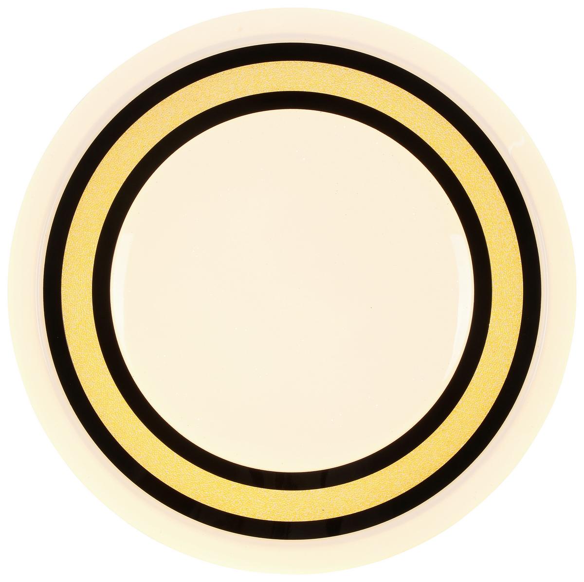 Led-deckenleuchte Kerstin Ø 55 Cm Mit Sternenhimmel - Goldfarben/Schwarz, Design, Kunststoff/Metall (55/10cm) - Luca Bessoni