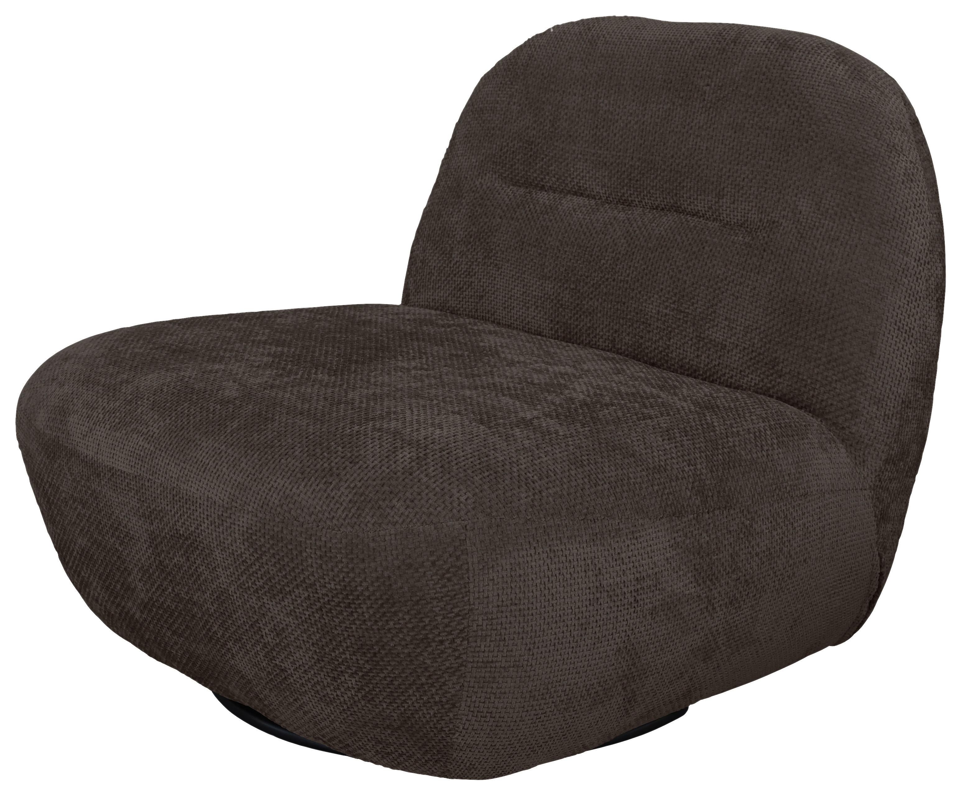 Relaxsessel Bunty Mokka B: 85 cm - Schwarz/Mokka, Basics, Textil (85/74/85cm) - Livetastic