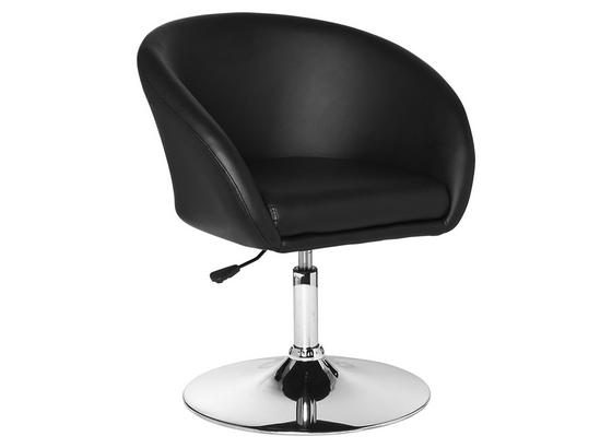 Drehstuhl Relaxsessel B: 62 cm Schwarz - Chromfarben/Schwarz, MODERN, Textil/Metall (62/84/55cm) - Livetastic Drehstuhl Relaxsessel B: 62 cm Schwarz - Chromfarben/Schwarz, MODERN, Textil/Metall (62/84/55cm) - Livetastic
