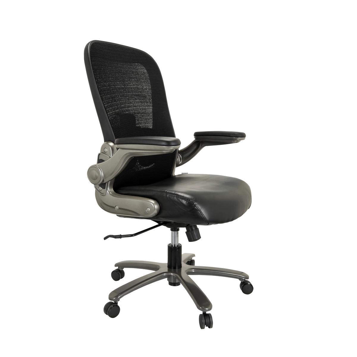 Drehstuhl Instructor Schwarz/ Grau Bis 220 Kg - Silberfarben/Schwarz, Basics, Kunststoff/Textil (75/122/68cm) - MID.YOU