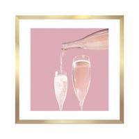 OBRAZ VOUS II - bílá/pink, kompozitní dřevo/papír (30/30cm) - Modern Living