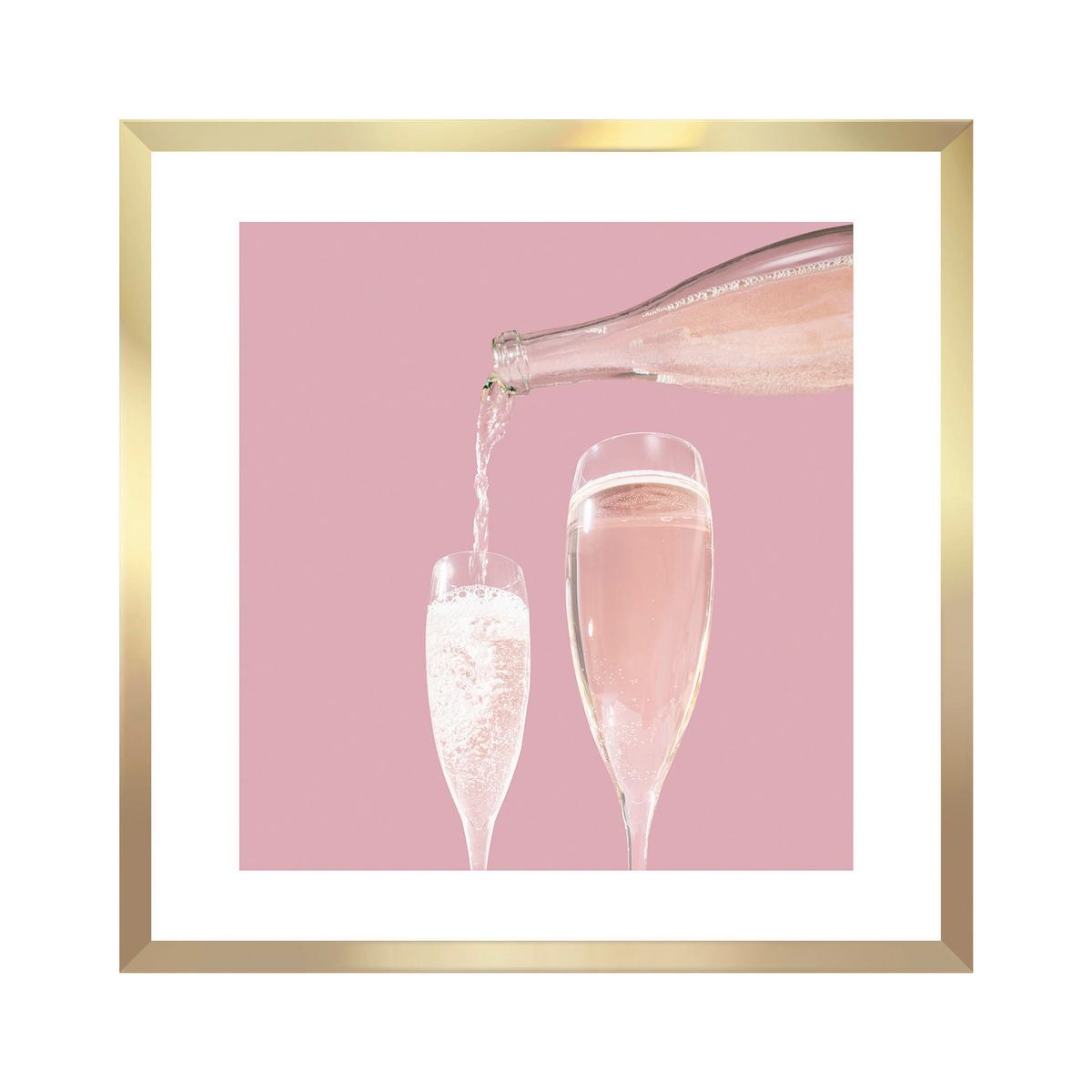 OBRAZ VOUS II - bílá/pink, kompozitní dřevo/papír (30/30cm) - Modern Living