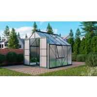 Gewächshausbausatz Meridian 2 6700 Hkp4mm - Grün, Basics, Kunststoff/Metall (257/231,8/258cm)
