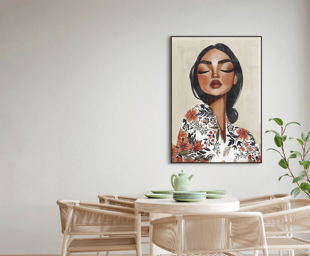 Obraz na plátne DENISE BIG - viacfarebná/farba wenge, kompozitné drevo/textil (100/140cm) - Mömax