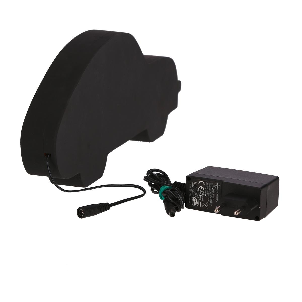 Kindertischleuchte 41-10650 Car - Schwarz, Basics, Holzwerkstoff/Kunststoff (35/3.5/14cm)