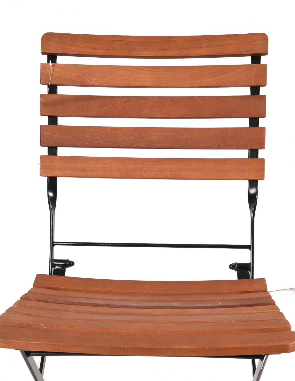Gartenmöbel Set 5-Tlg. Wien Klappbar - Eukalyptusholzfarben/Schwarz, Basics, Holz/Metall (46/90/39cm) - Gardenson