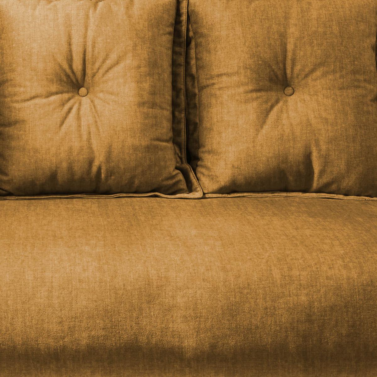 2,5-sitzer-sofa Baggio Mit Kissen Koralle - Gelb/Multicolor, MODERN, Holz/Textil (196/94/103cm) - Livetastic