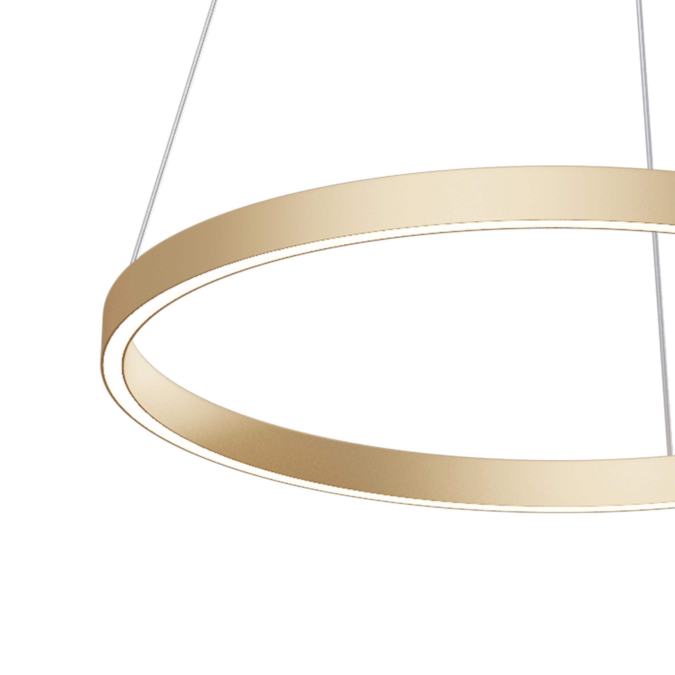 Pendelleuchte Rim - Messingfarben, Trend, Metall (60/60/120cm) - MAYTONI