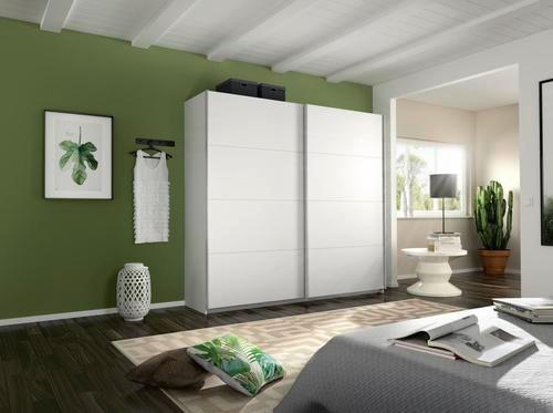 Schwebetürenschrank 226cm Belluno, Weiß Dekor - Weiß, MODERN, Holzwerkstoff (226/210/62cm) - Rauch Möbel