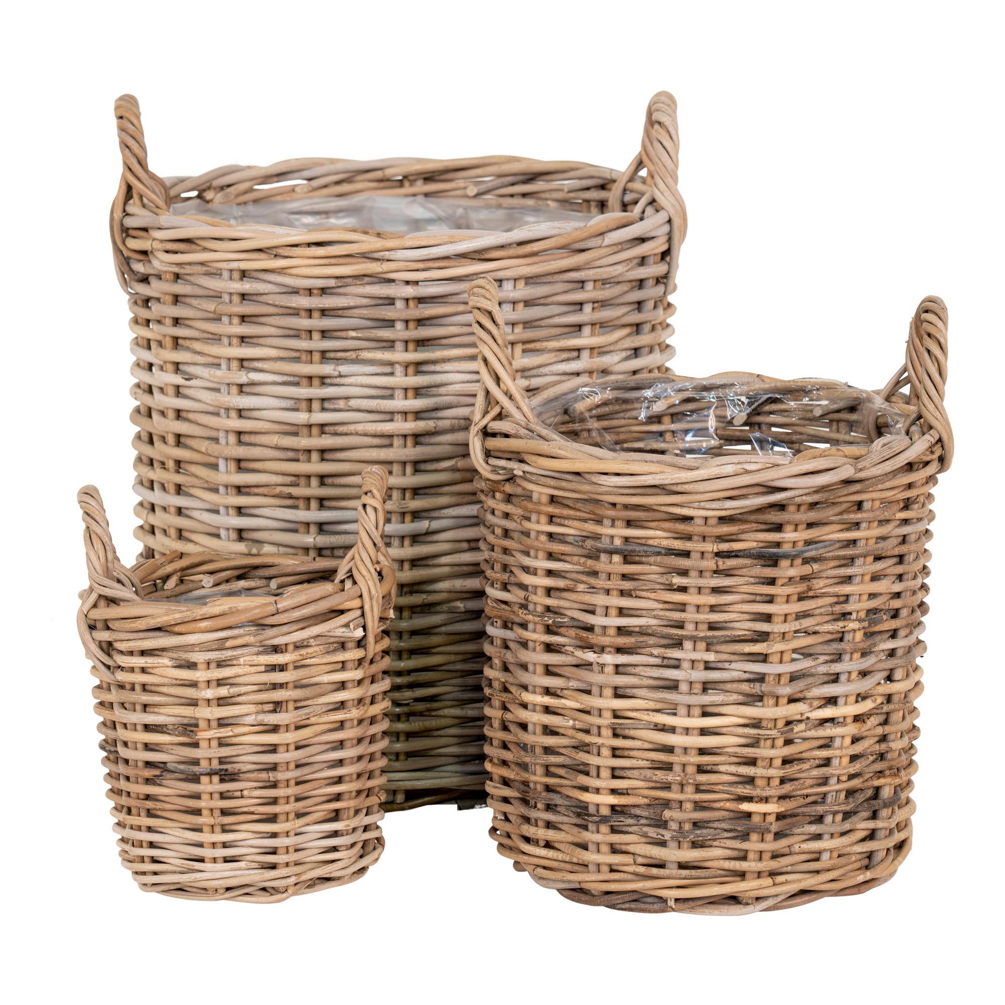 Korbset Sema Braun B: 41 cm - Klar/Braun, Basics, Holz/Kunststoff (41/49/41cm)