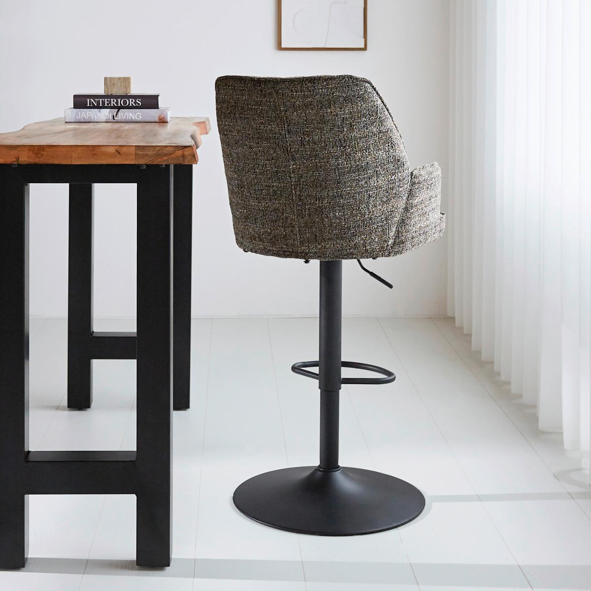 Barhocker-Set Donny Anthrazit/Dunkelgrau B: 54 cm - Dunkelgrau/Anthrazit, MODERN, Textil/Metall (54/100/58cm) - MID.YOU