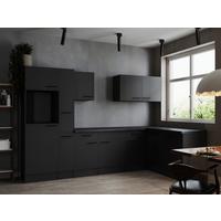 Eckküche Oliver Dunkelgrau S: 310x172cm - Dunkelgrau/Grau, Design, Holzwerkstoff (310/172cm) - Respekta