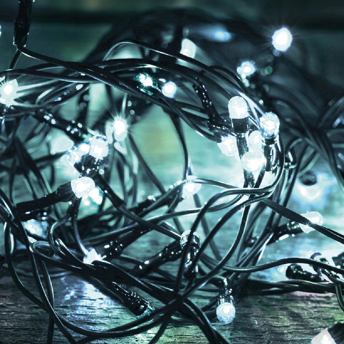 Fényfüzér Led-Es Fényfüzér - fehér, Basics, műanyag/fém (1900cm)