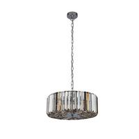 Hängeleuchte Chapeau 82101-5cc - Chromfarben/Bernsteinfarben, KONVENTIONELL, Glas/Metall (50/132cm)