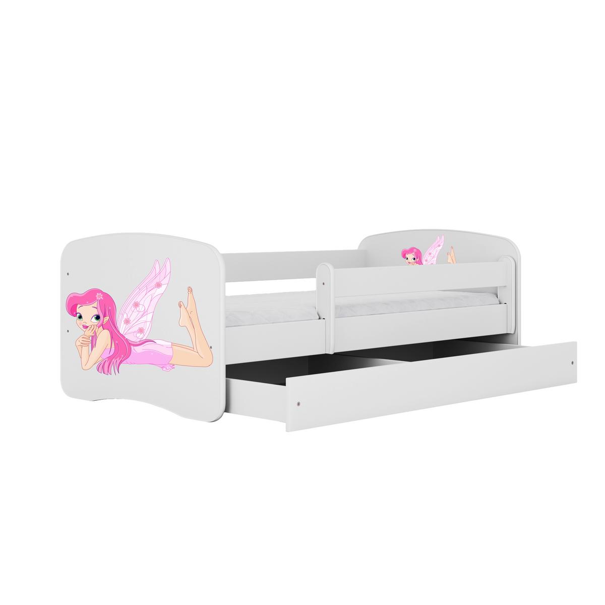 Kinder-/Juniorbett Babydreams Inkl. Matratze 80x160 - Birkefarben/Weiß, MODERN, Holz/Holzwerkstoff (80/160cm) - MID.YOU